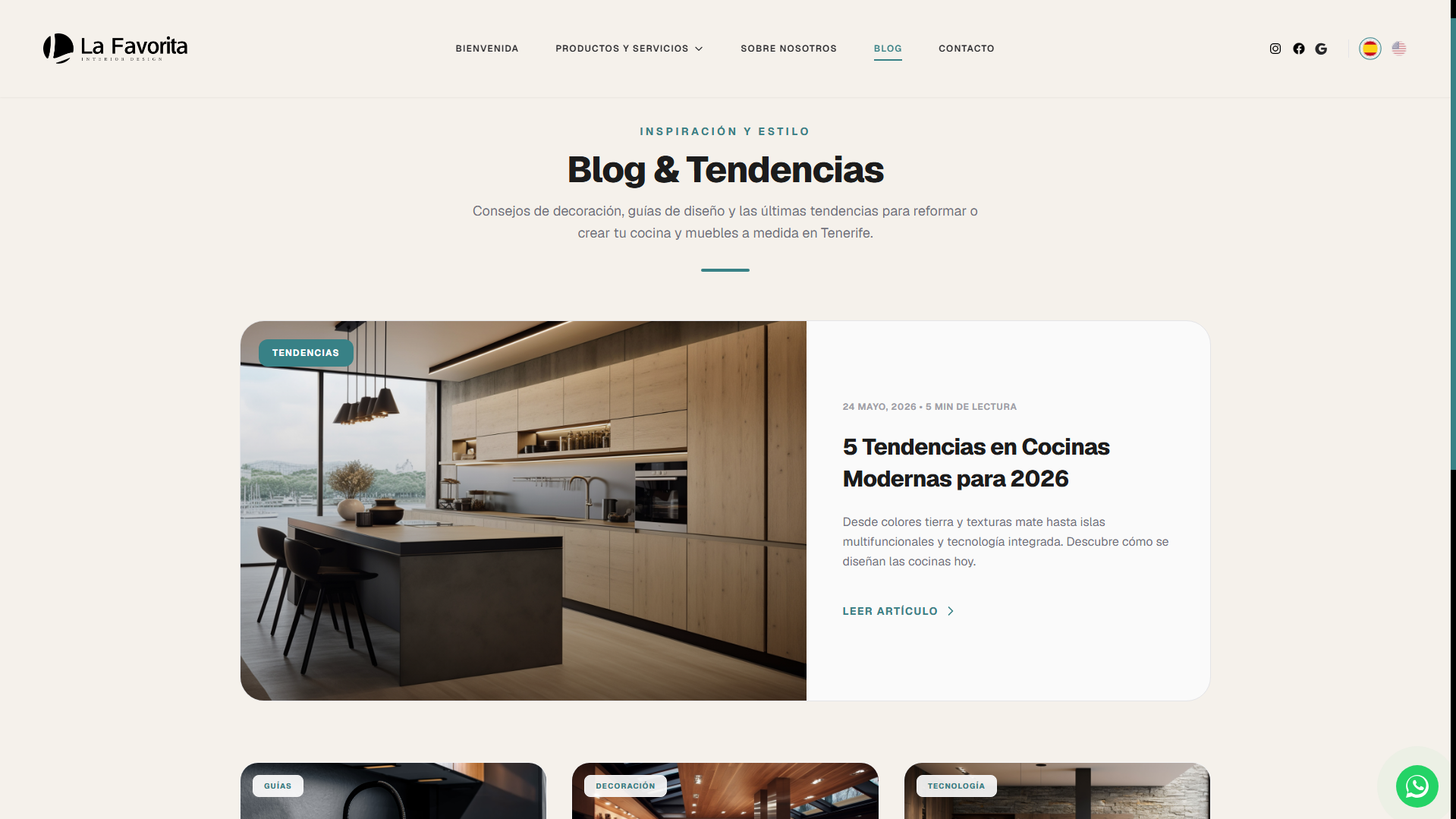 Feed de posts e artigos do blog